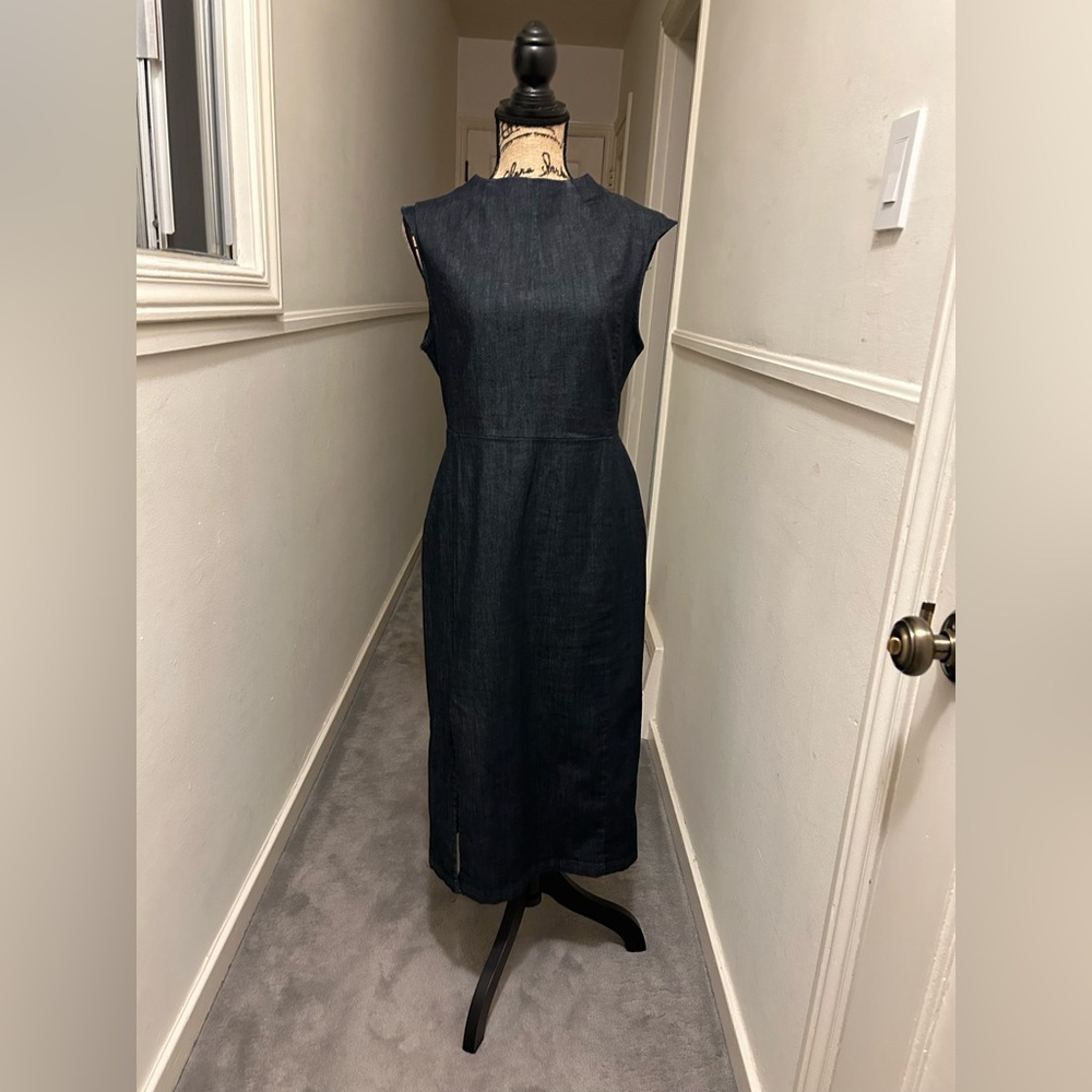 Zara Basics Denim Sheath Dress - L